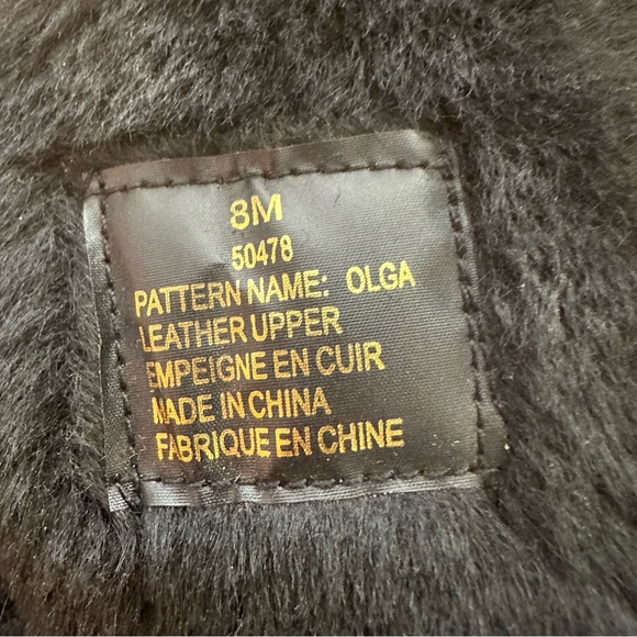 Black Suede Faux Fur Lined Nevada Olga Boots Size 8 - Picture 5 of 10